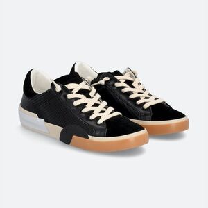 Dolce Vita Zina Sneakers Onyx Embossed Leather Sneaker. size 9